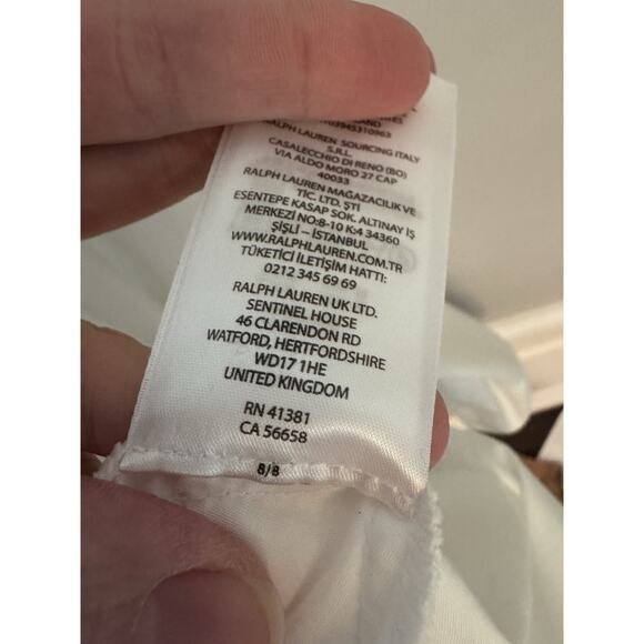 Ralph Lauren Polo White Short Sleeve Dress SZ L Retail $348 - Picture 10 of 14